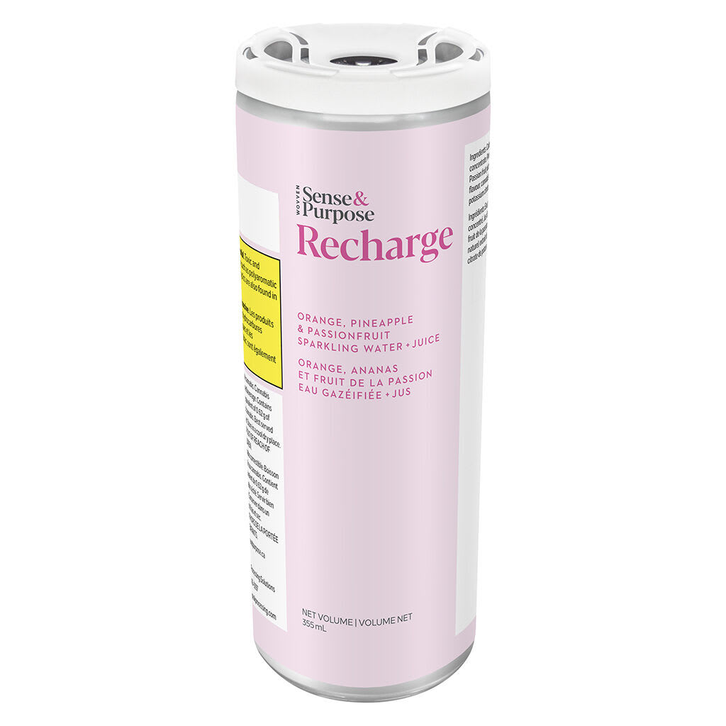 Sense & Purpose - Recharge: Orange/Pineapple/Passionfruit Sparkling Water Juice - 355ml Beverages