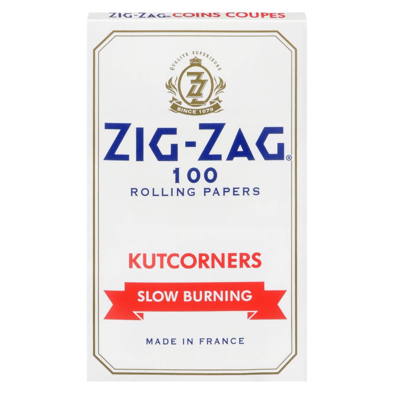Zig Zag Slow-Burning White Papers Kutcorners - Single Wide